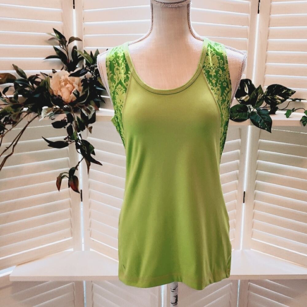 ATHLETA MED LIME GREEN RACERBACK TANK